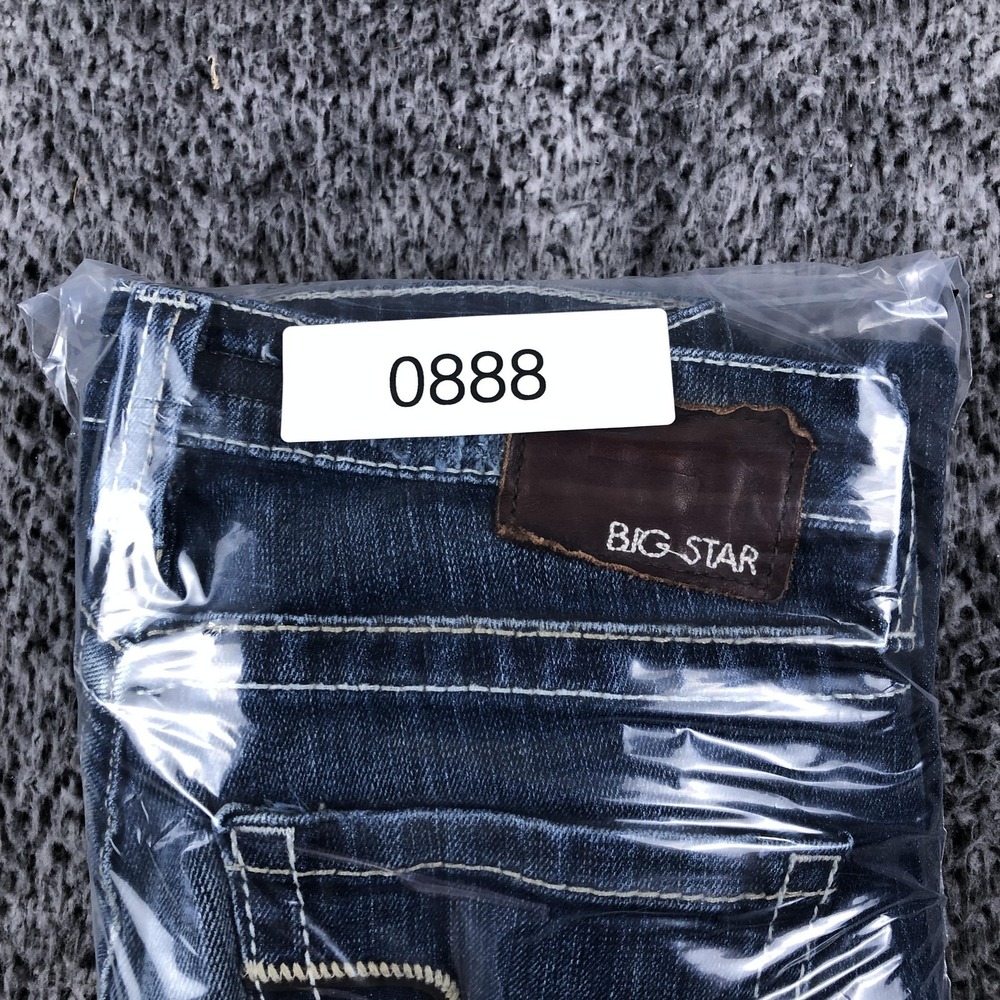 Big Star Remy Jeans Womens 27L Tall Blue Med Wash Low Rise Bootcut Stretch - Picture 16 of 16